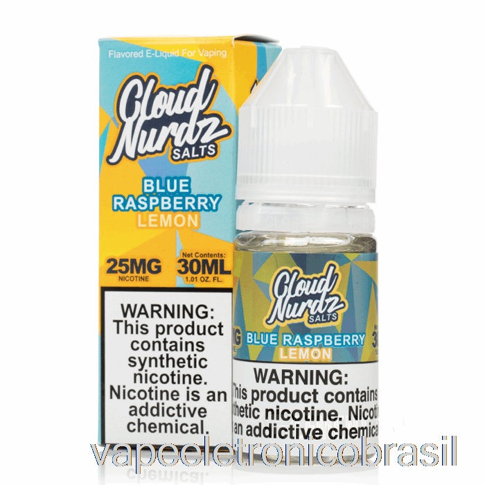 Vape Recarregável Azul Framboesa Limão - Nuvem Nurdz Sais - 30ml 25mg